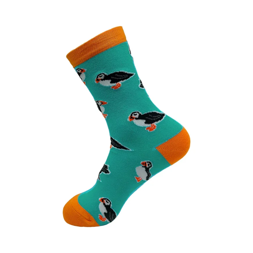 Eco Chic Eco-Friendly Bamboo Socks Puffins - Image 7