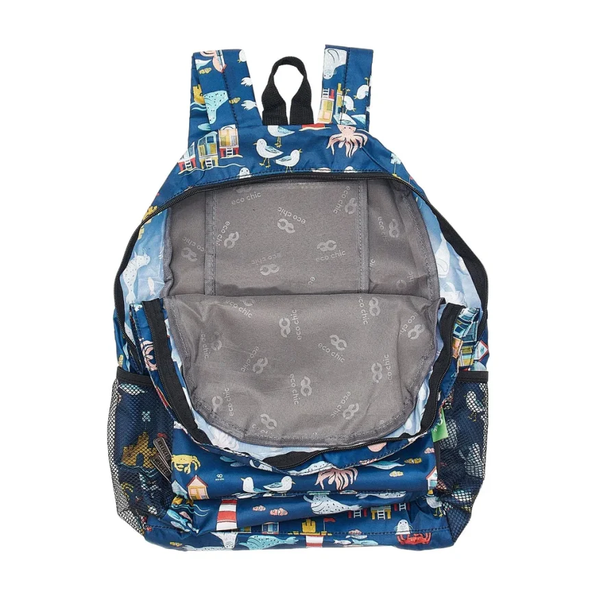 Eco Chic Lightweight Foldable Backpack Seaside - Image 3