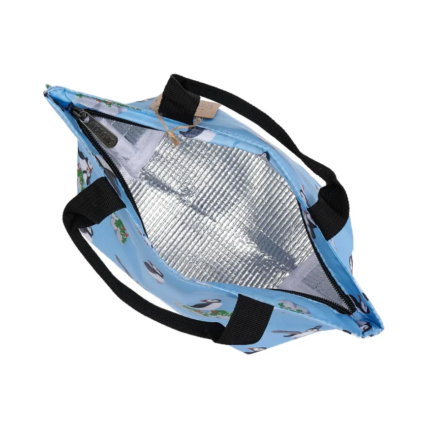 Eco Chic Lightweight Foldable Lunch Bag Multi Puffin - Image 3