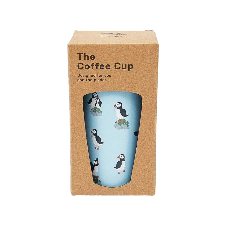 Eco Chic Thermal Coffee Cup Multi Puffin - Image 2