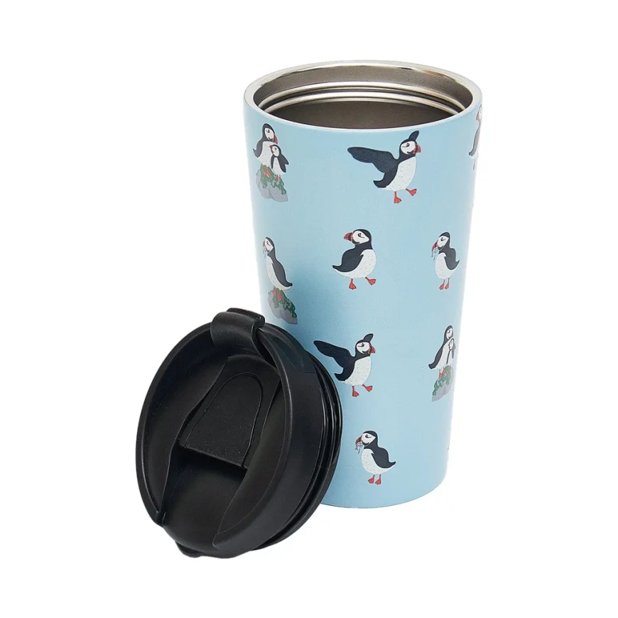 Eco Chic Thermal Coffee Cup Multi Puffin - Image 4