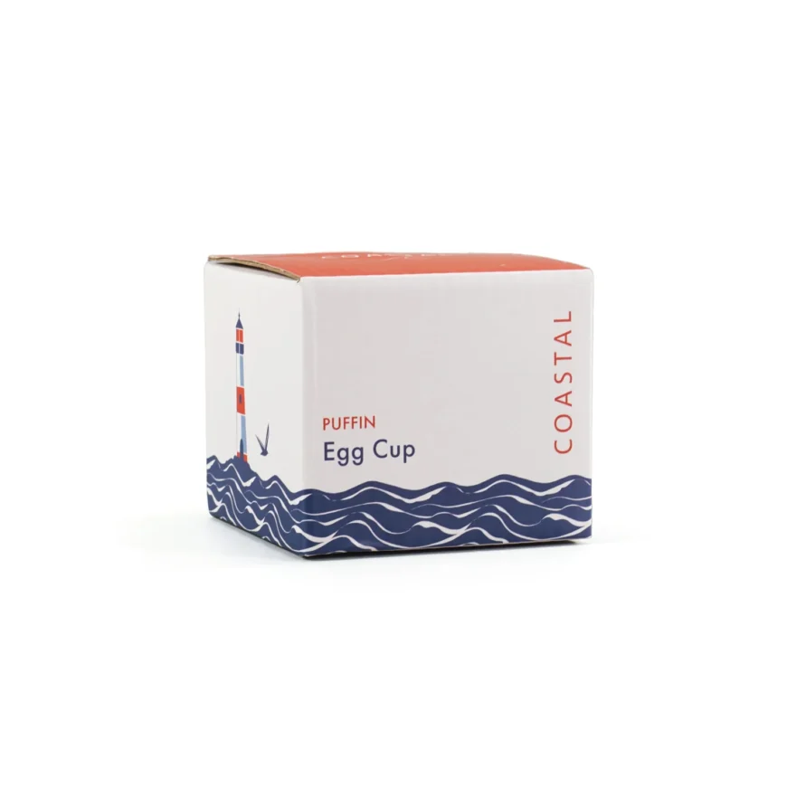6 Egg Cups Shaped Boxed - Coastal (Puffin) - Image 3