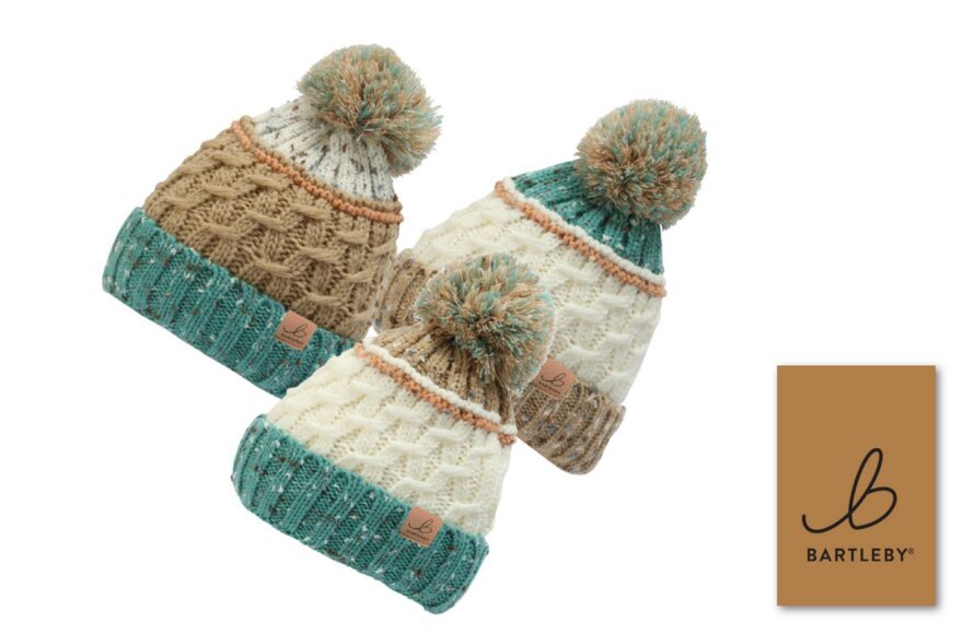 Bartleby Women's Chunky Knit Marl Bobble Hat