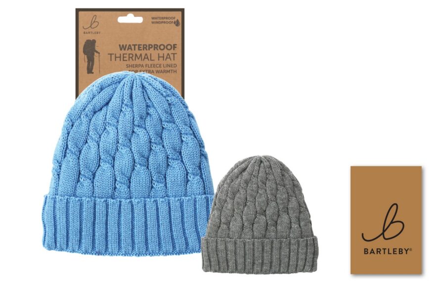 Bartleby Women's Sherpa-Lined Cable Knit Waterproof Hat